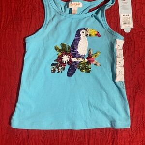 Cat & Jack Aqua Tank Top with Toucan Design